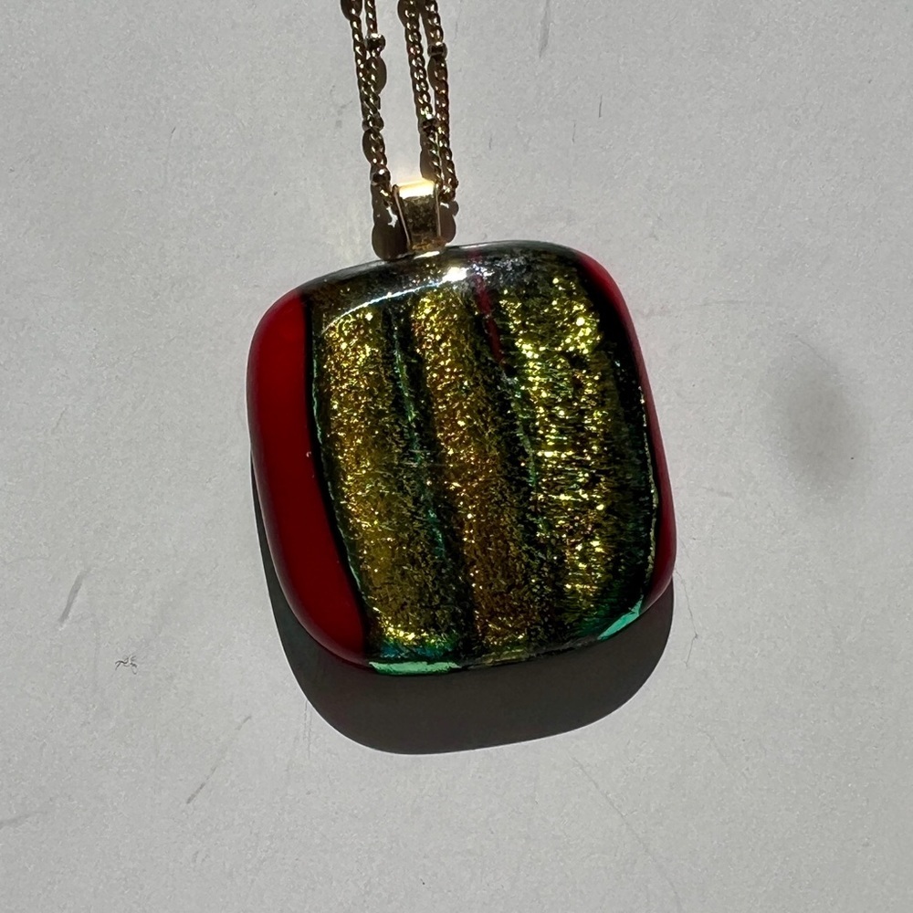 Glass multi-color necklace - Picture 4 of 6